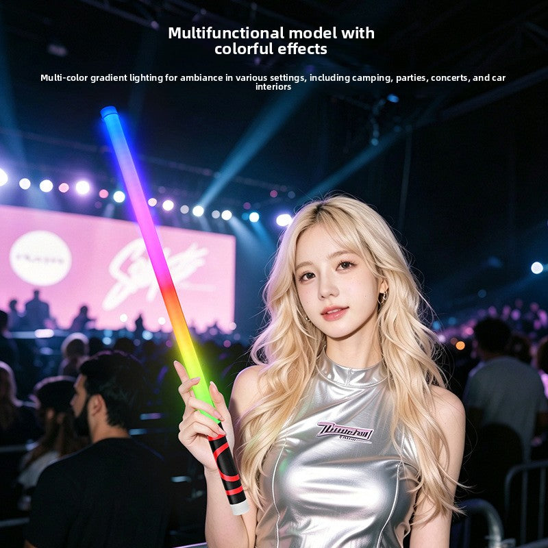 Multifunctional light-emitting stick is rechargeable